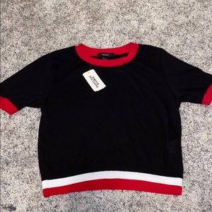 cropped knit sweater